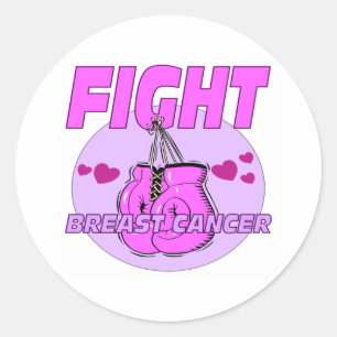 Bekämpfung von Brustkrebs Runder Aufkleber