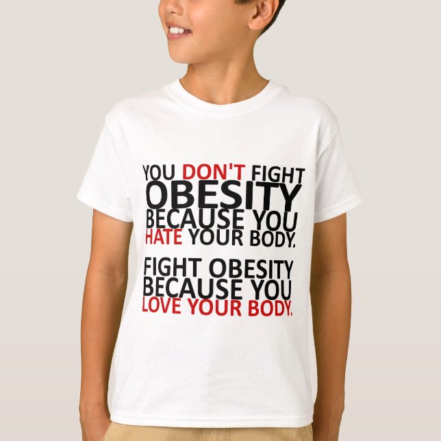 Bekämpfung von Fettleibigkeit T-Shirt (Vorderseite)