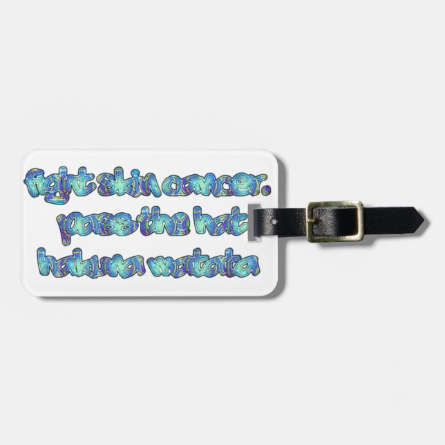 Bekämpfung von Hautkrebs, Übergabe des Hutes, Haku Gepäckanhänger (Vorderseite horizontal)