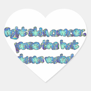 Bekämpfung von Hautkrebs, Übergabe des Hutes, Haku Herz-Aufkleber