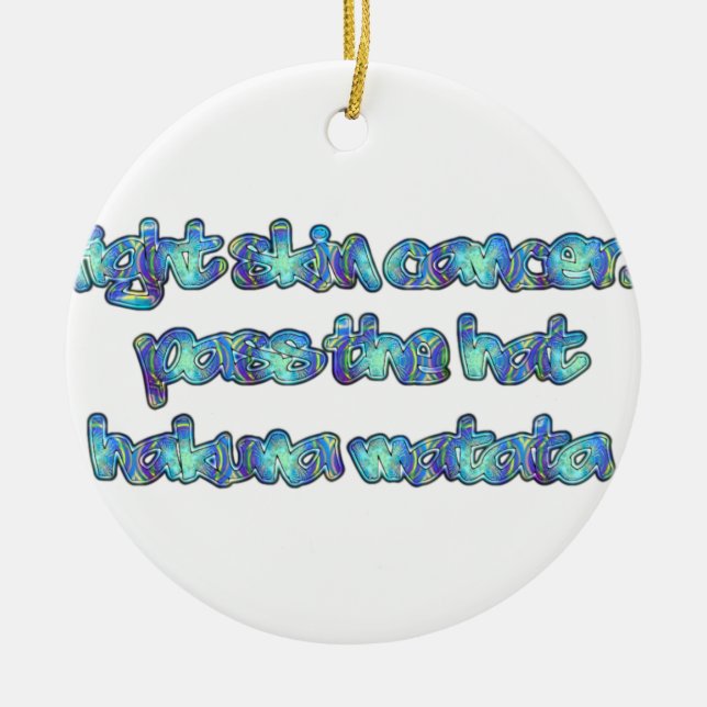 Bekämpfung von Hautkrebs, Übergabe des Hutes, Haku Keramikornament (Vorne)