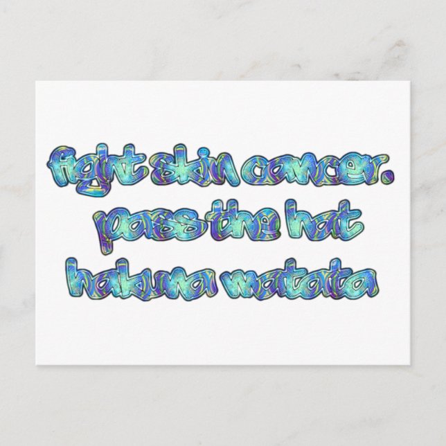 Bekämpfung von Hautkrebs, Übergabe des Hutes, Haku Postkarte (Vorderseite)
