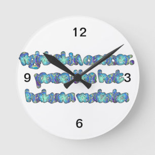 Bekämpfung von Hautkrebs, Übergabe des Hutes, Haku Runde Wanduhr