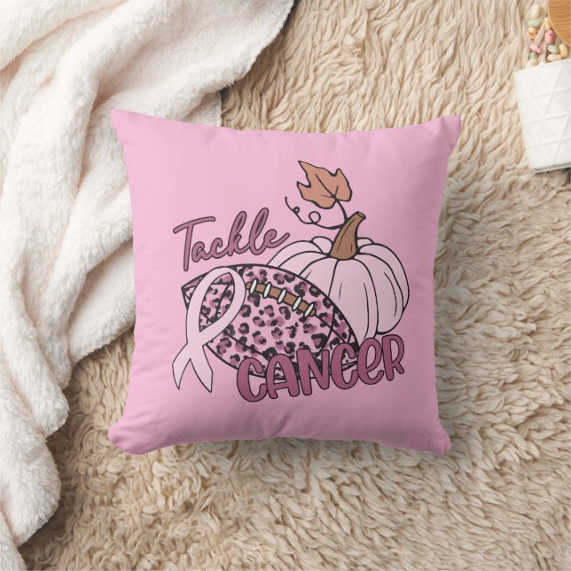 Bekämpfung von Krebs Football Pumpkin Brustkrebs Kissen (Decke)