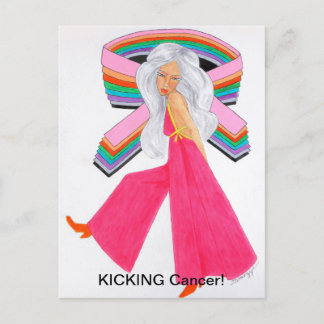 Bekämpfung von Krebs/Krebsüberleben Original-zeich Postkarte