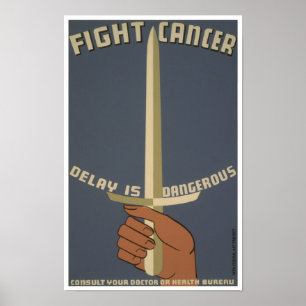 Bekämpfung von Krebs Vintages WPA-Poster Poster