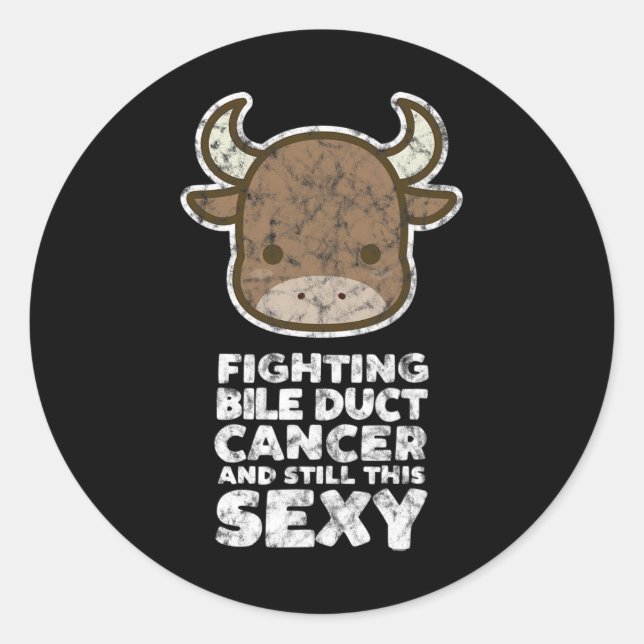 Bekämpfung von Krebserkrankungen bei Gallenerkrank Runder Aufkleber (Vorderseite)