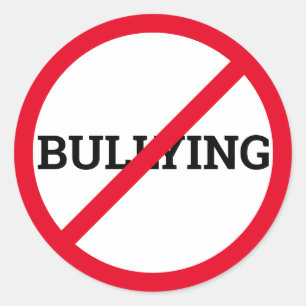 Bekämpfung von Mobbing Runder Aufkleber