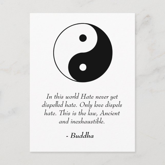 Bekannte Buddha Quotes - Liebe und Hass Postkarte (Vorderseite)