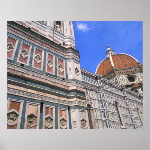 Bekannte Doumo Church nah-up in Florenz, Italien Poster
