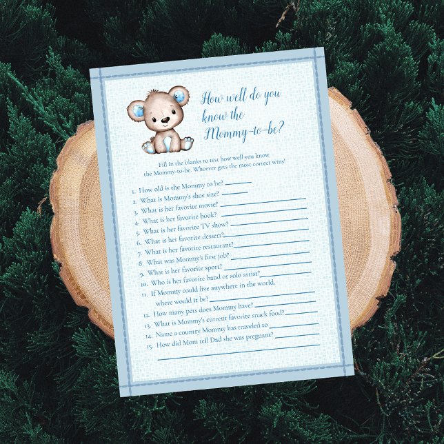 Bekannte Mommy Best Niedlich Brown Bear Game Card Einladung (Von Creator hochgeladen)