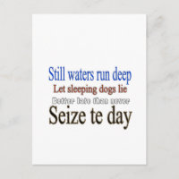 Bekannte Quotes-Redewendungen Postcard