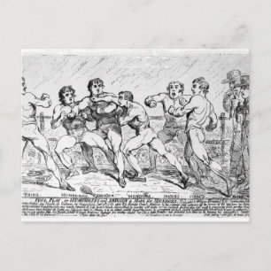 Bekannter Kampf zwischen R.Humphreys und D. Postkarte