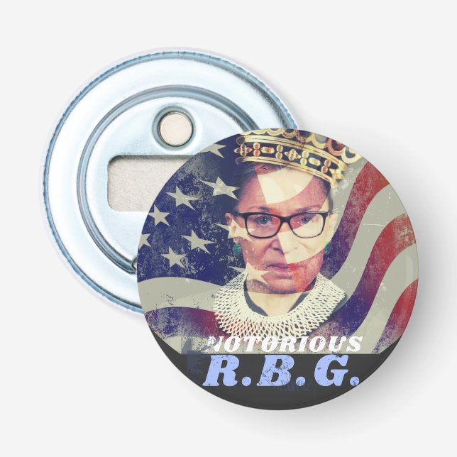 Bekannter RGB Ruth Bader Ginsburg Liberaler Femini Flaschenöffner (Vorderseite)