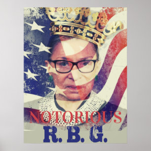 Bekannter RGB Ruth Bader Ginsburg Liberaler Femini Poster