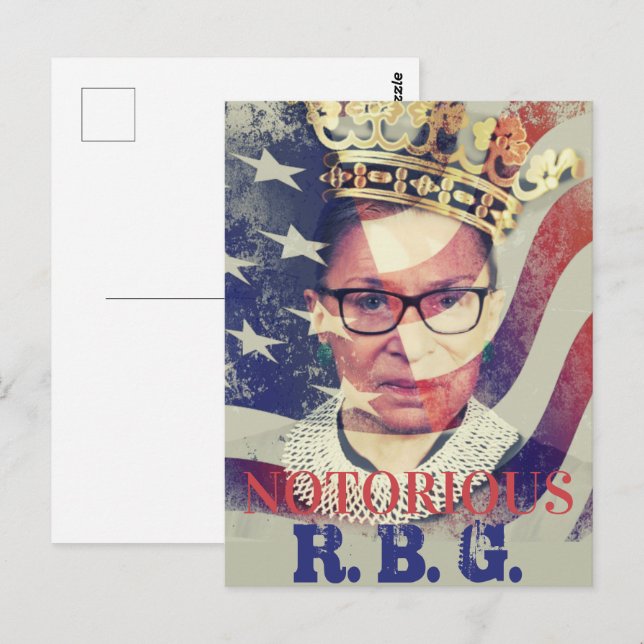 Bekannter RGB Ruth Bader Ginsburg Liberaler Femini Postkarte (Vorne/Hinten)