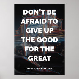 Bekanntes Motivierend und inspirierendes Zitat Poster