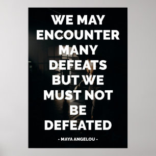 Bekanntes Motivierend und inspirierendes Zitat Poster