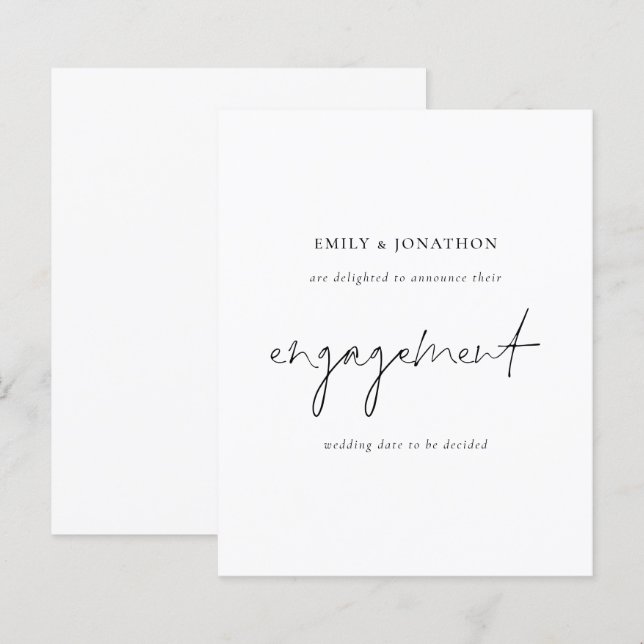 Bekanntgabe der Minimalistischen Verlobung von Bud (Vorne/Hinten)