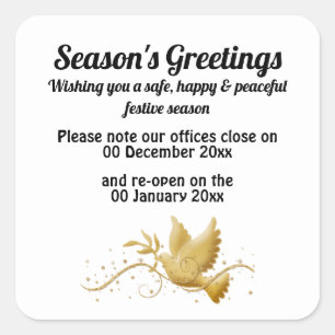 Bekanntgabe der offenen Termine Quadratischer Aufkleber