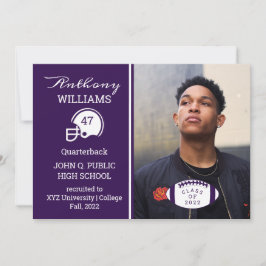 Bekanntgabe des Abschlusses des Football Player Fo Einladung