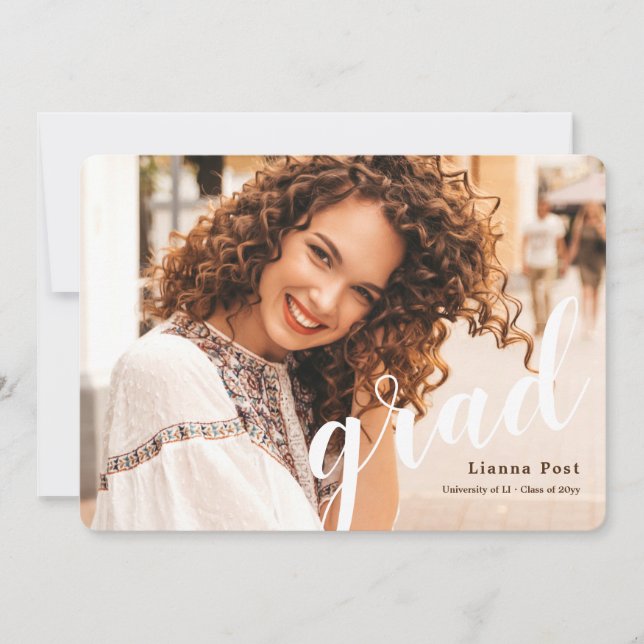 Bekanntgabe des Abschlusses Grad Foto Ankündigung (Vorderseite)