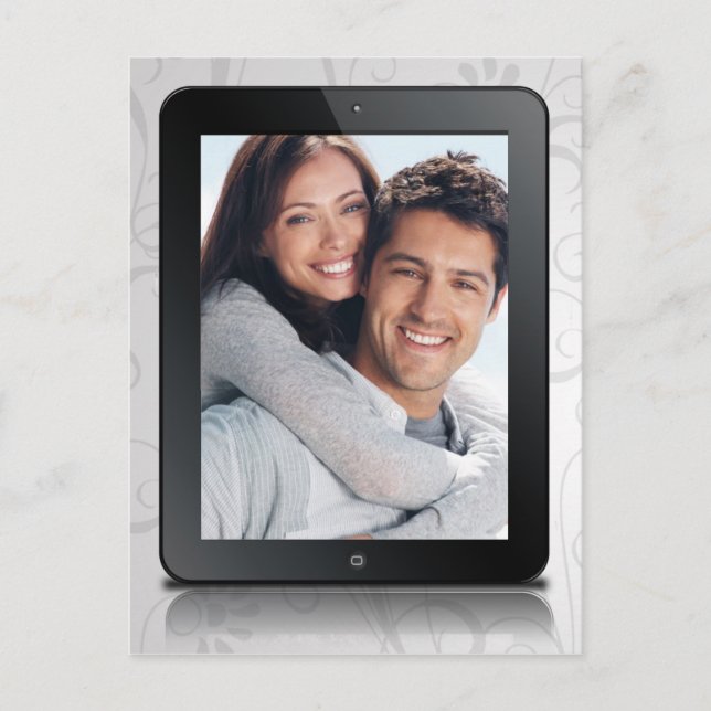 Bekanntgabe des Hochzeitdatums Postkarte (Vorderseite)