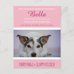 Bekanntgabe des neuen Mitglieds "New Pet" Postkarte