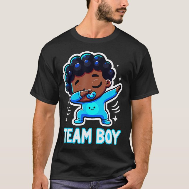 Bekanntgabe des Party von Team Boy Baby Gender T-Shirt (Vorderseite)