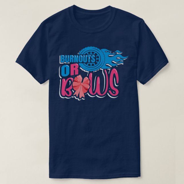 Bekanntgabe von Ausfällen oder Bows Gender Reveal  T-Shirt (Design vorne)