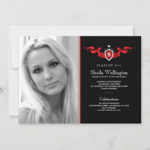 Bekanntmachung des Abschlusses des Schilds Fotos Einladung