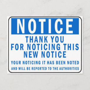 Bekanntmachung Postkarte