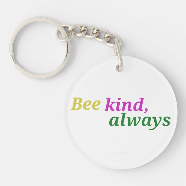 BeKind immer - Minimalistische Motivierend Keychai Schlüsselanhänger (Vorderseite)