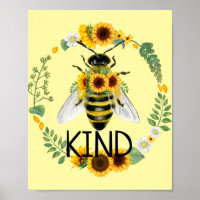 BeKind Sonnenblumen Kindness Yellow Class Poster