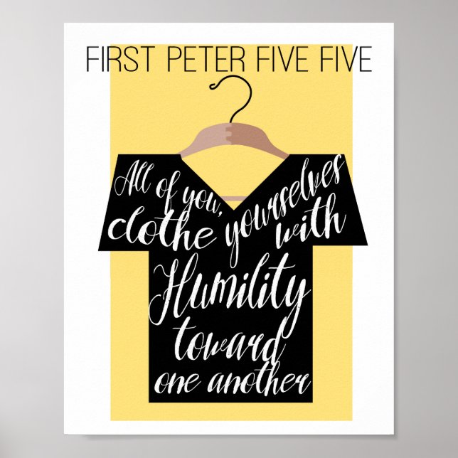 Bekleiden Sie sich mit Demut, Schrift Poster (Vorne)