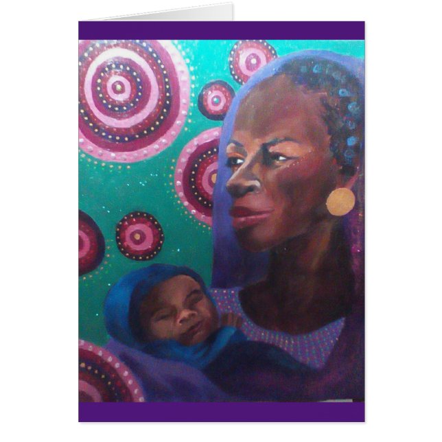 Bekleidet in Lila Notecard (Vorne)