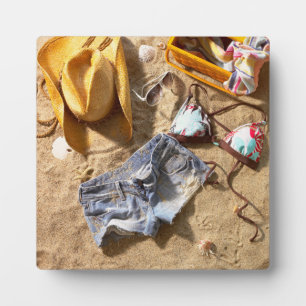 Bekleidung am Strand Links Fotoplatte