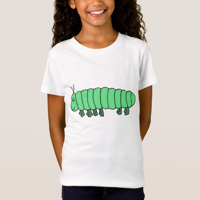Bekleidung aus grüner Raupe T-Shirt (Vorderseite)
