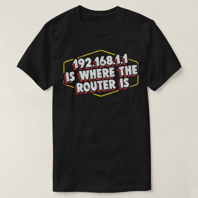 Bekleidung für die Router-Vernetzung T-Shirt (Design vorne)