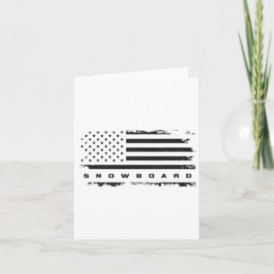 Bekleidung mit amerikanischer Flagge - Snowboarden Karte