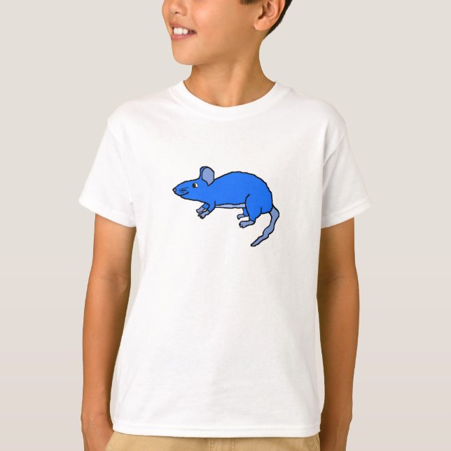 Bekleidung mit blauer Maus T-Shirt (Vorderseite)