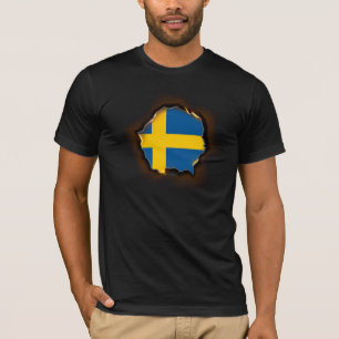 Bekleidung Schweden Flagge Inside Me, schwedische T-Shirt