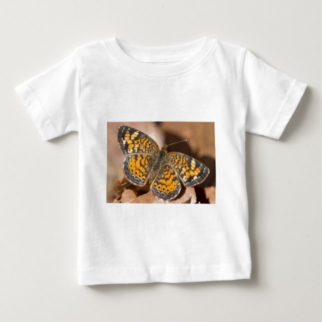 Bekleidung und Geschenke für braune und orangefarb Baby T-shirt (Vorderseite)