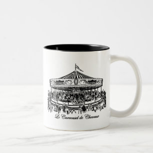 Bekleidung und Geschenke für französische Karussel Zweifarbige Tasse
