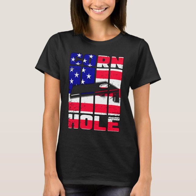 Bekleidungsbeutel aus Cornhole, amerikanische Flag T-Shirt (Vorderseite)
