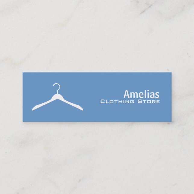 Bekleidungsgeschäft-dünne Visitenkarten Mini Visitenkarte (Vorderseite)