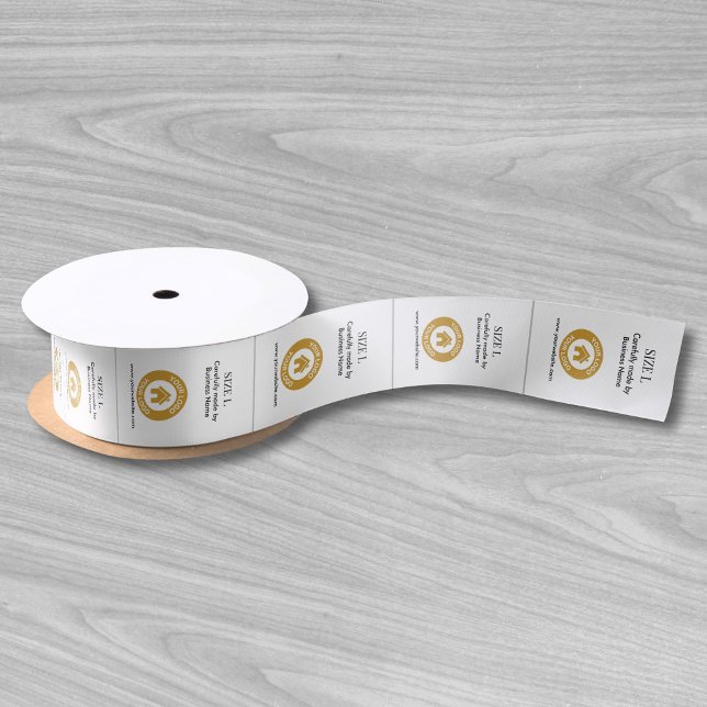 Bekleidungsmarken für benutzerdefinierte Logos Wei Satinband (Von Creator hochgeladen)