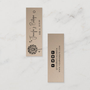 Bekleidungsmarken für kleine Unternehmen Blumenpre Telefonnummerkarte