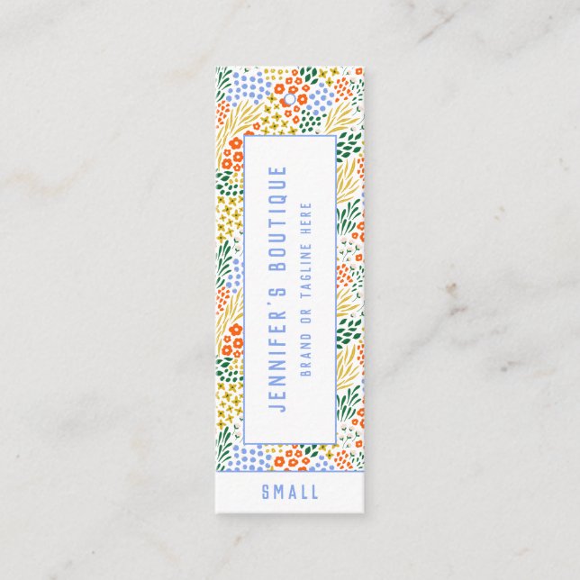 Bekleidungsmarken für kleine Unternehmen Preis-Eti Telefonnummerkarte (Vorderseite)