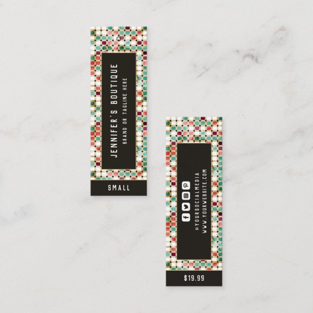 Bekleidungsmarken für kleine Unternehmen, Retro-Pr Telefonnummerkarte (Vorne/Hinten)